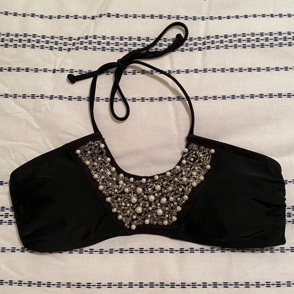 💕Beaded Halter Swim Top - Picture 1 of 4